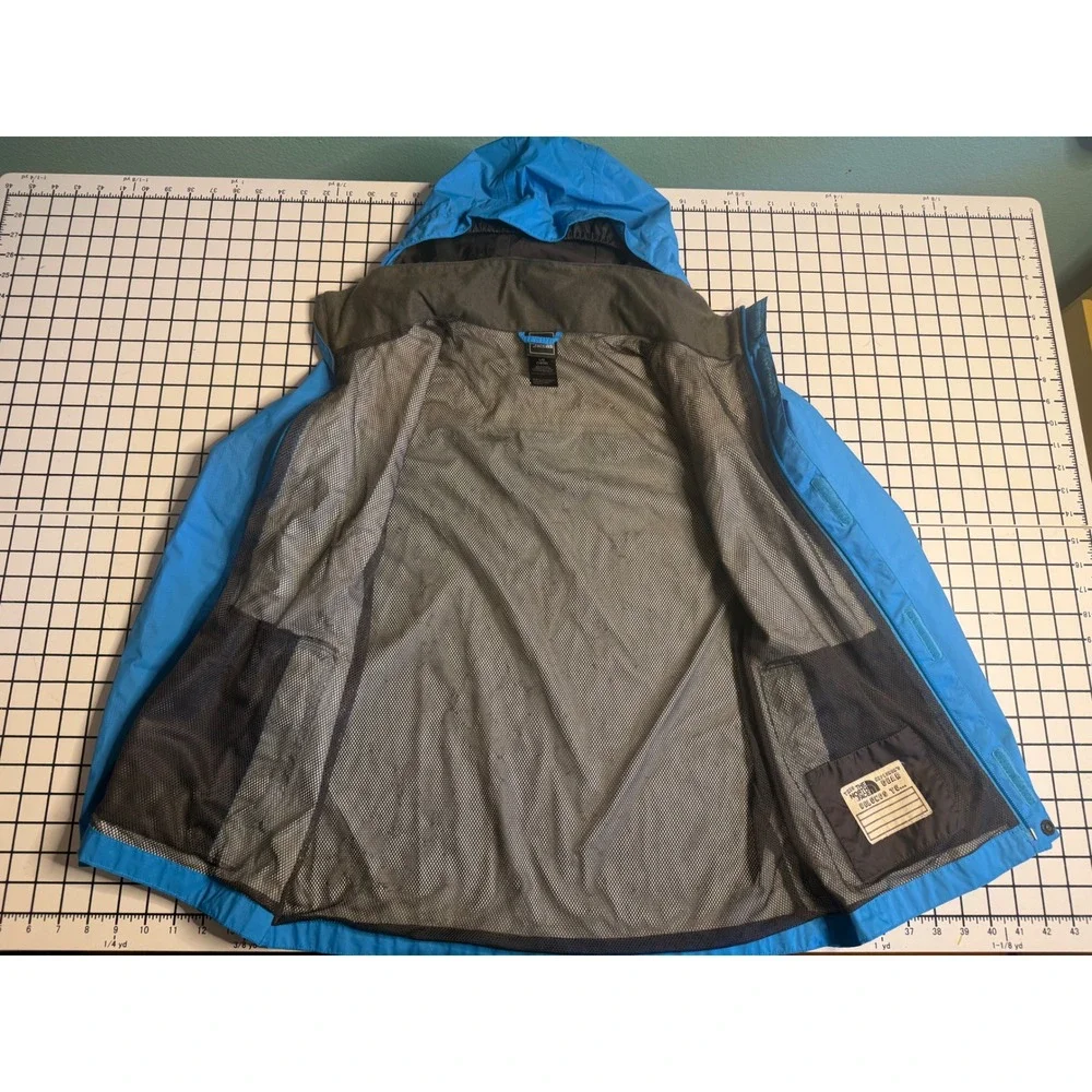The North Face Boys Resolve Reflective Jacket Blue Grey HyVent Size L 14/16